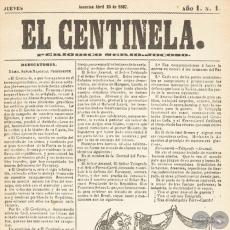 EL CENTINELA PERIÓDICO SERIO..JOCOSO, ASUNCIÓN, ABRIL 25 de 1867. Año 1 - Número 1
