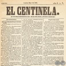 EL CENTINELA Nº 3 PERIÓDICO SERIO..JOCOSO, ASUNCIÓN, MAYO 9 de 1867