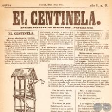 EL CENTINELA Nº 6 PERIÓDICO SERIO..JOCOSO, ASUNCIÓN, MAYO 30 de 1867