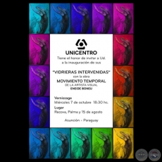 VIDRIERAS INTERVENIDAS, 2015 - MOVIMIENTO TEMPORAL - ENEIDE BONEU