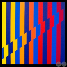 DÉPLACEMENTS EN DIAGONAL VIB 14, 1969/2004 - Obra de ENRIQUE CAREAGA