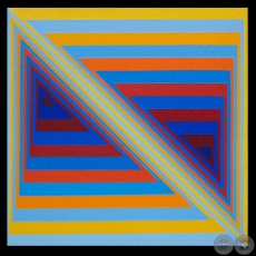 PROGRESSIONS EN DIAGONALES MS 201, 1970/2004 - Obra de ENRIQUE CAREAGA