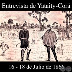 ENTREVISTA DE YATAITY - CORÁ - 12 DE SETIEMBRE DE 1866 - Dibujo de WALTER BONIFAZI 