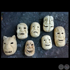 MÁSCARAS DE RAÍZ DE TIMBÓ - Obra de José Escobar