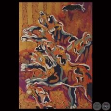 LA JAURÍA, 1991 - Técnica Mixta de VICENTE DURÉ