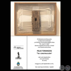 DE-CONSTRUCCIÓN, 2009 - OBRAS DE FÉLIX TORANZOS
