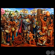 FUNDACIÓN DE ASUNCIÓN, 2009 - Óleo de FIDEL FERNÁNDEZ