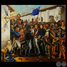 LA INDEPENDENCIA PARAGUAYA, 2009 - Óleo de FIDEL FERNÁNDEZ