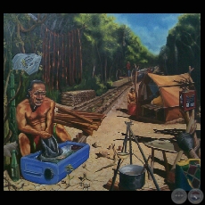 OBRAJEROS, 2009 - Óleo de FIDEL FERNÁNDEZ