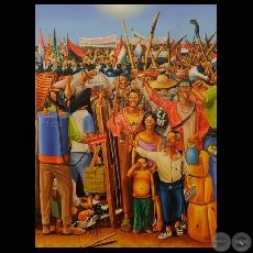 UN DÍA DE CAMPO, 2008 - Óleo de FIDEL FERNÁNDEZ