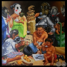 ZOON POLITIKON - CALENDARIO NACIONES UNIDAS 2011 - Óleo sobre tela de FIDEL FERNÁNDEZ