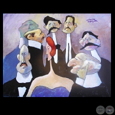 HABITUES DEL CASINO ROYAL - Obra de JUAN GUERRA GAJA