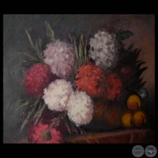 FLORES - Óleo sobre madera de HÉCTOR BLAS RUIZ