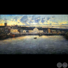 PUERTO DE ASUNCIÓN - Óleo de HÉCTOR DA PONTE