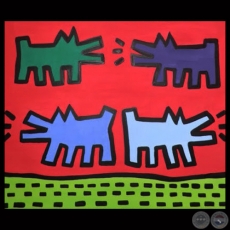HOMENAJE A HARING - Acrílico de ENRIQUE ESPÍNOLA