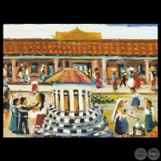 PATIO DONDE VIVIÓ VELAZCO, FRANCIA Y LUEGO FUE CORREO NACIONAL, 1977 - Obra de IGNACIO NÚÑEZ SOLER