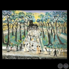 LOCOMOTORA EN LA PLAZA URUGUAYA, 1979 - Obra de IGNACIO NÚÑEZ SOLER