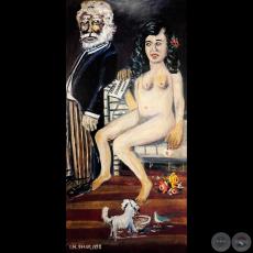 LA CORRUPCIÓN DEL DINERO, 1978 - Óleo de IGNACIO NÚÑEZ SOLER 