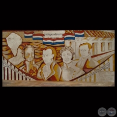 INDEPENDENCIA O MUERTE, 2009 - Mural de NOEL HERZOG, CARLA ASCARZA y OSVALDINA SERVIÁN