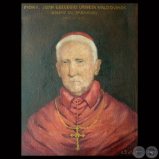 MONSEÑOR JUAN GREGORIO URBIETA VALDOVINOS - Óleo sobre lienzo de JAIME BESTARD