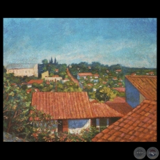 TEJADOS DE BARRIO, 1910 - Óleo de JAIME BESTARD