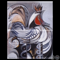 GALLO (DE LA SERIE) - Óleos de JORGE VALLADARES DIÉGUEZ