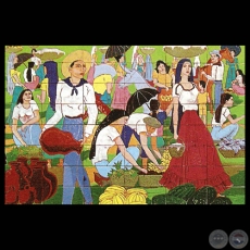 VENDIENDO EN EL MERCADO, 1971 - Obra de JOSÉ LATERZA PARODI