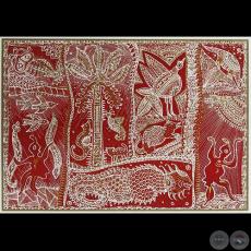 MOTIVOS PAYAGUA - Xilografía de JOSEFINA PLÁ