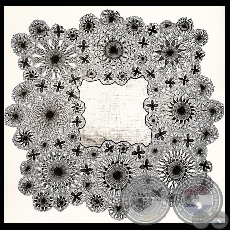 Carpeta en hilo de algodón (El Ñanduti - Josefina Plá)