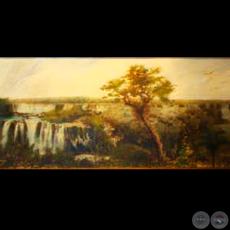 SIETE CAÍDAS - CATARATAS DE SALTO DEL GUAIRÁ - Óleo de JUAN SAMUDIO 
