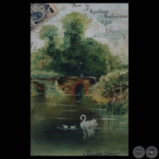 LAGUNA, 1904 - Óleo de JULIÁN DE LA HERRERÍA