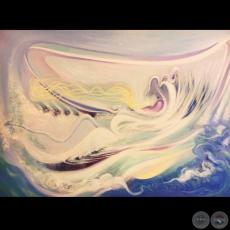 LAGO DE LOS CISNES, 2006 - Pintura al óleo de KALELA ZALDÍVAR