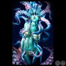 MUJER PULPO - Ilustración de KIKE OLMEDO