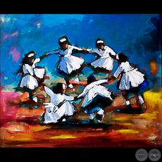 LAS ESCUELERAS, Óleo de KOKI RUIZ (DEL REY GALERÍA DE ARTE)