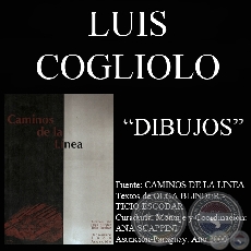 DIBUJO DE LUIS COGLIOLO EN CAMINOS DE LA LÍNEA (Textos de OLGA BLINDER y TICIO ESCOBAR)