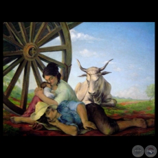 LA SIESTA - Pintura al óleo de LUIS TORANZOS