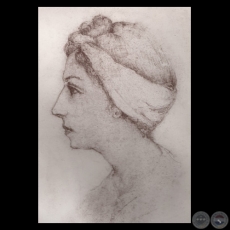 RAFAELA GAONA - Retrato a lápiz de LUIS TORANZOS