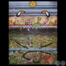 PARAGUAY NAIF, 1995 - Técnica mixta de MELVIN ROLDÁN