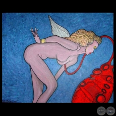 MUSA ESCUCHA MI CORAZÓN, 2008 - Acrílico de MELVIN ROLDÁN