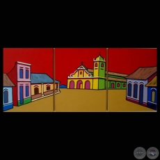 IGLESIA - TRÍPTICO, 2011 - Acrílico de MICHAEL BURT