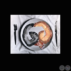 EL BANQUETE INCONCLUSO, 2000 - Fotografías intervenidas de RICARDO MIGLIORISI