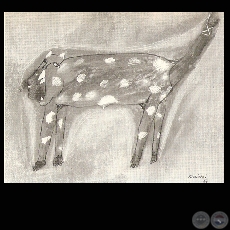 MUJER DEVORADA POR UN PERRO, 1967 - Técnica mixta de RICARDO MIGLIORISI