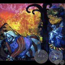 LA RECOLECCIÓN DE ORO EN LA ZONA ROJA - Acrílico de RICARDO MIGLIORISI