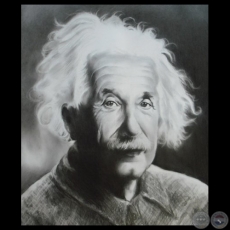 ALBERT EINSTEIN, 2010 - Retrato a lpiz de MILCIADES LARROZA