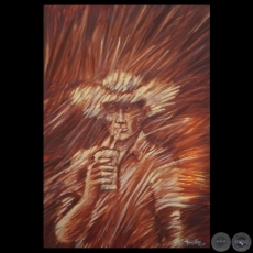 TOMANDO TERERÉ, 2012 - Óleo sobre lienzo de MILCIADES TORRES DÍAZ