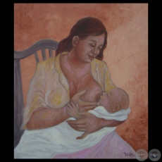 MATERNIDAD, 2008 - Óleo sobre lienzo de MILCIADES TORRES DÍAZ
