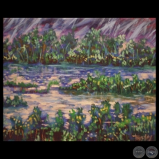 PAISAJE NOCTURNO, 2006 - Óleo sobre lienzo de MILCIADES TORRES DÍAZ