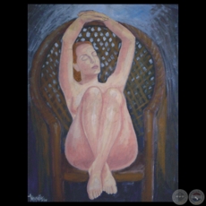 REPOSO, 1990 - Óleo sobre lienzo de MILCIADES TORRES DÍAZ