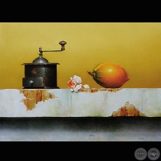 CON AROMA A CAFÉ - Óleo de HERNÁN MIRANDA