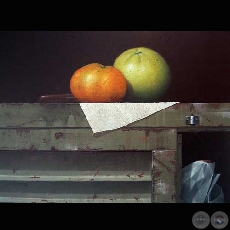 EN LA COCINA - Óleo de HERNÁN MIRANDA